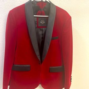 Red Velour Suit Jacket